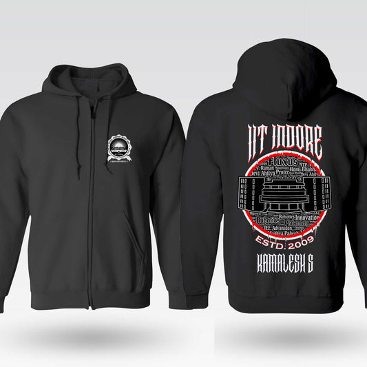 IIT Indore Legacy Armour Zipper Jacket  (Print Your Name) – 320GSM