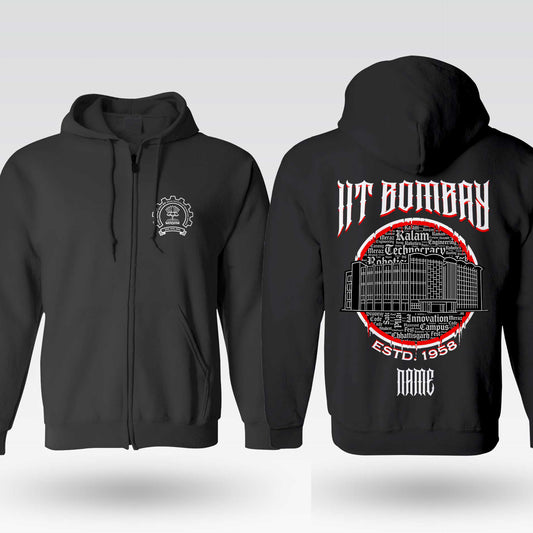IIT Bombay Legacy Armour Zipper Jacket  (Print Your Name) – 320GSM