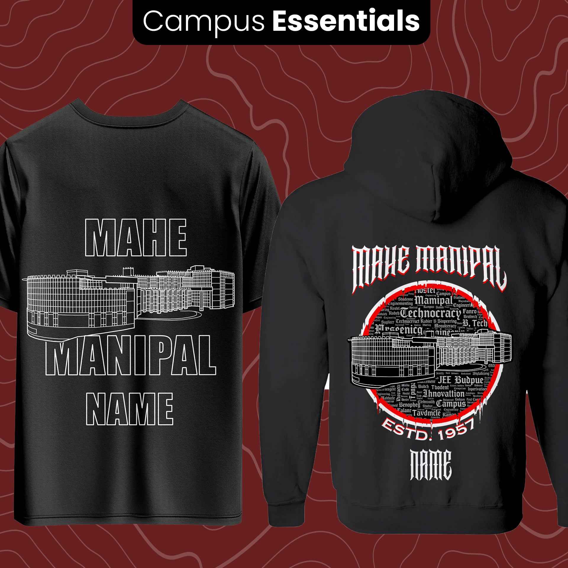 MAHE Manipal Essentials : Oversize Tee and Jacket