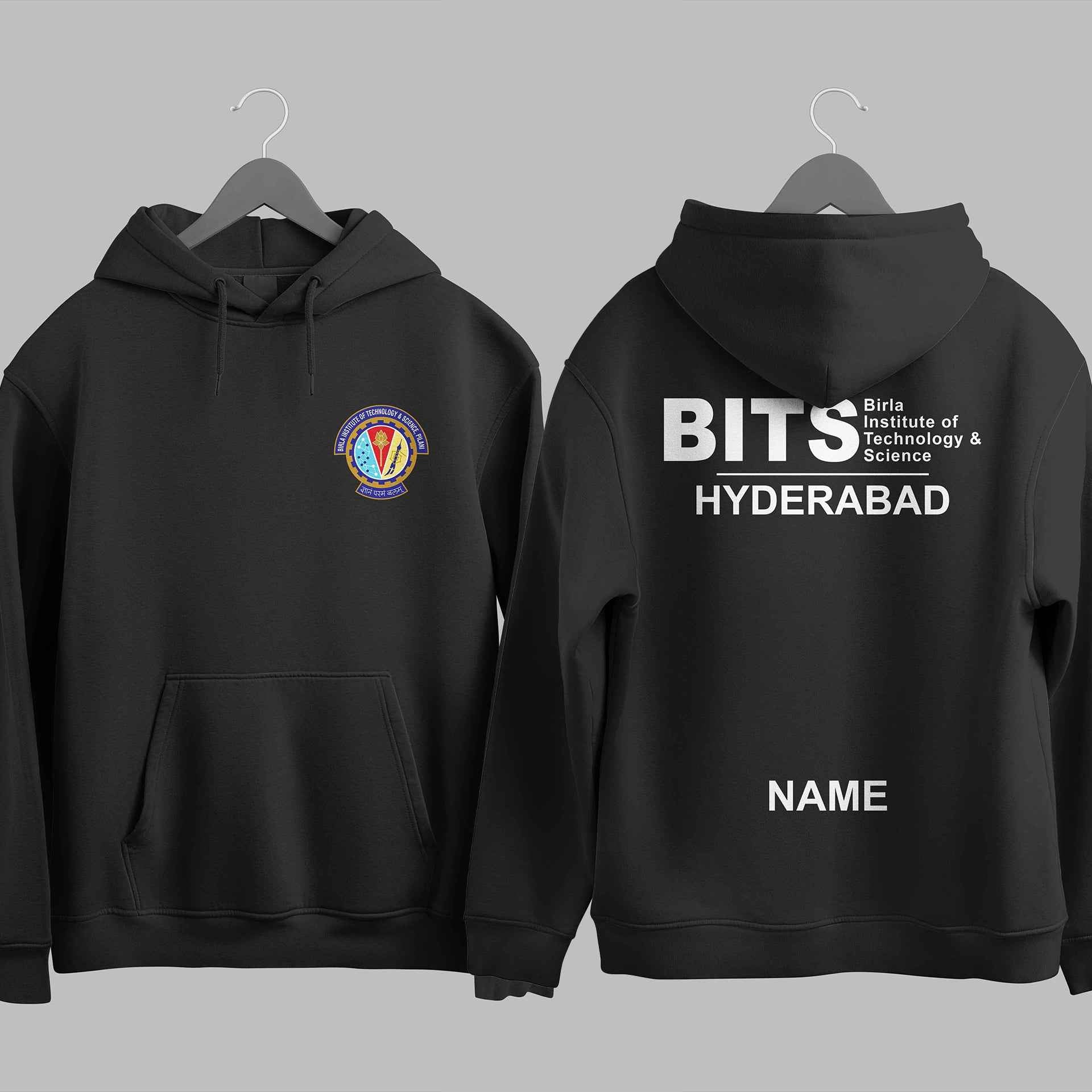 BITS Hyderabad Minimalist hoodie – KS Verse – front view