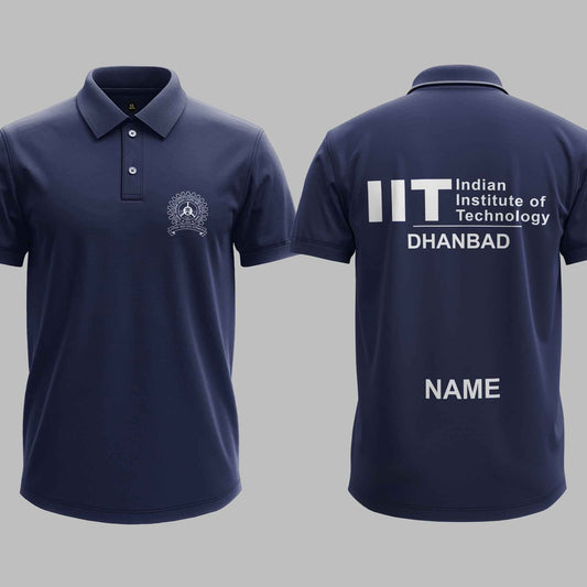 IIT Dhanbad Minimalist polo tee – KS Verse – detail view