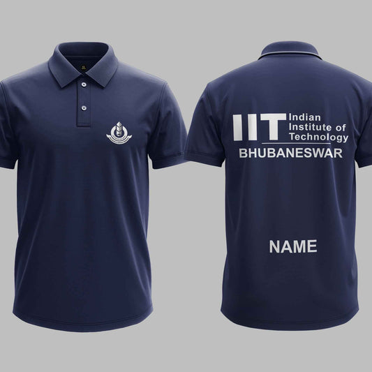 IIT Bhubaneswar Minimalist polo tee – KS Verse – detail view
