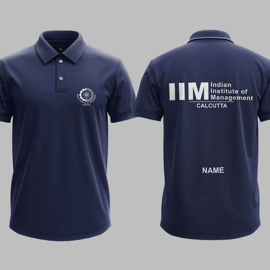 IIM Calcutta Minimalist polo tee – KS Verse – detail view