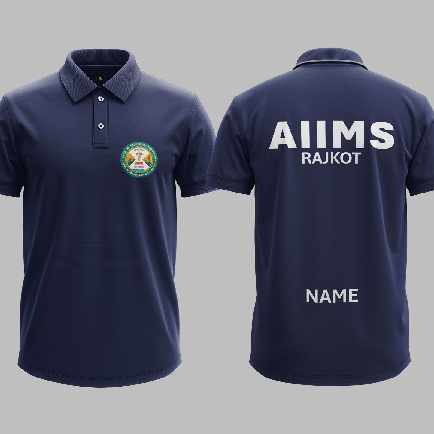 The AIIMS Rajkot Heritage Polo Tee