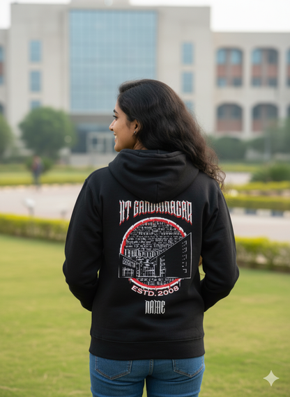 IIT Gandhinagar Legacy Armour Zipper Jacket  (Print Your Name) – 320GSM