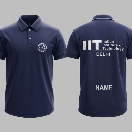 IIT Delhi Minimalist polo tee – KS Verse – detail view