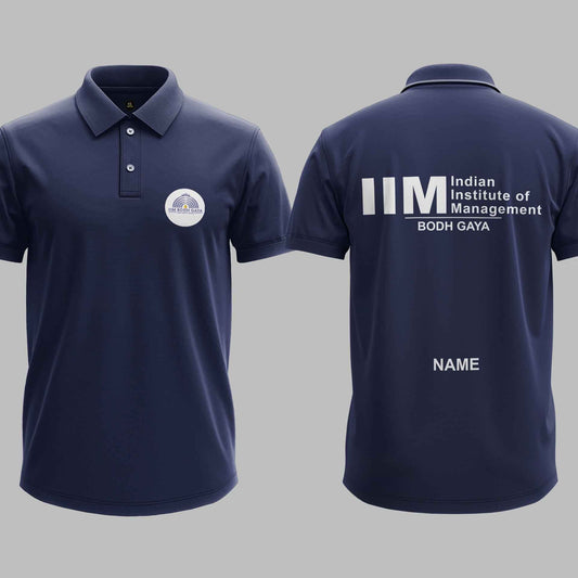 IIM Bodh Gaya Minimalist polo tee – KS Verse – detail view