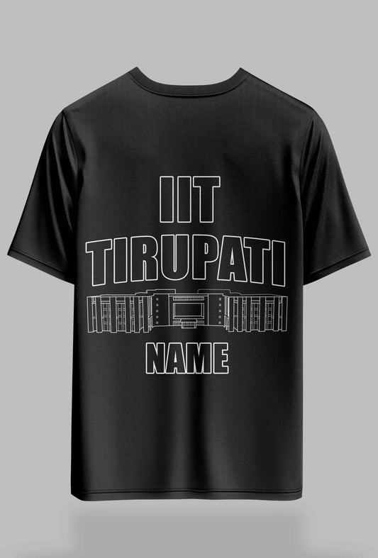 IIT Tirupati oversized tee – KS Verse – detail view