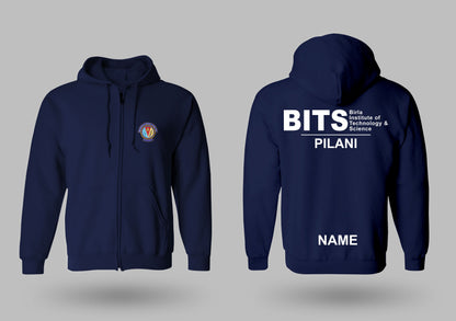 Navy blue Minimalist zipper jacket, BITS Pilani
